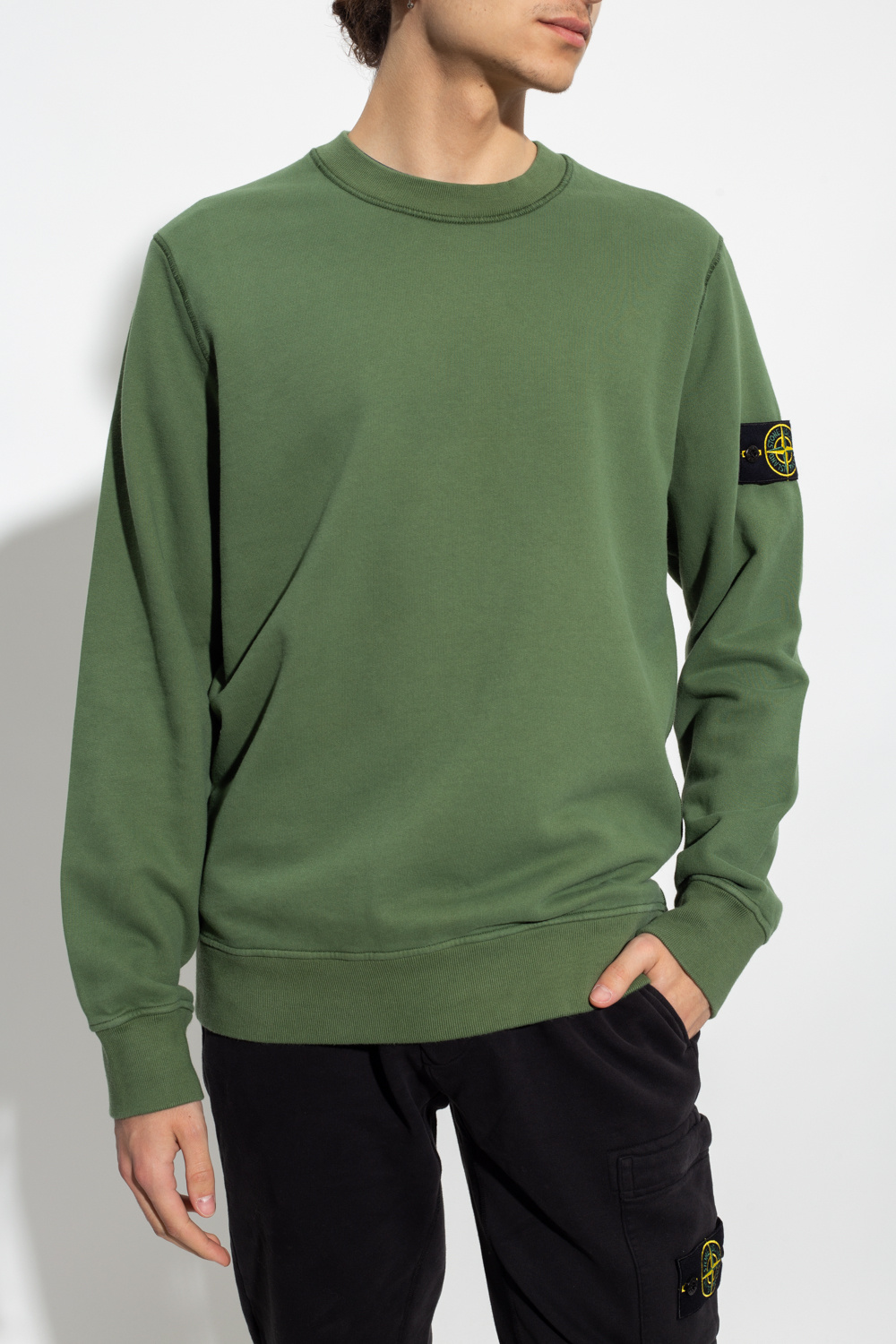 Stone island cheap green sweatshirt